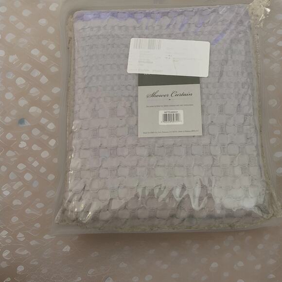 Madison Park Other - Madison Park Shower Curtain Gray Waffle Textured Cotton Fabric 72x72 NEW